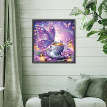Load image into Gallery viewer, Diamond Painting - Partial Special Shaped - Butterfly Coffee (40*40CM)