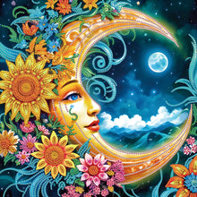 Load image into Gallery viewer, Diamond Painting - Partial Special Shaped - Sun And Moon Faces (40*40CM)