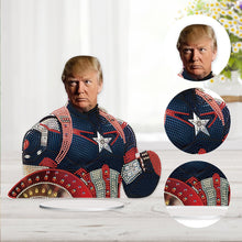 Load image into Gallery viewer, Acrylic Special Shape Trump Diamond Painting Desktop Decors Bedroom Table Decor