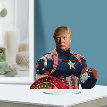 Load image into Gallery viewer, Acrylic Special Shape Trump Diamond Painting Desktop Decors Bedroom Table Decor