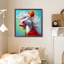 Load image into Gallery viewer, Diamond Painting - Full Round - Reverend Big Eyed White Horse (30*30CM)