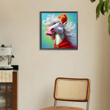 Load image into Gallery viewer, Diamond Painting - Full Round - Reverend Big Eyed White Horse (30*30CM)