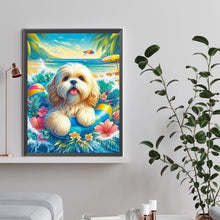 Load image into Gallery viewer, Diamond Painting - Full Round - Beach Dog (30*40CM)
