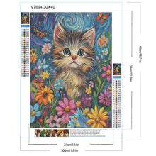 Load image into Gallery viewer, Diamond Painting - Full Round - Flower Cat (30*40CM)