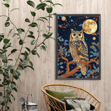 Load image into Gallery viewer, Diamond Painting - Full Round - Full moon owl (40*60CM)