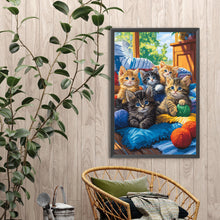 Load image into Gallery viewer, Diamond Painting - Full Round - Five cats (40*60CM)