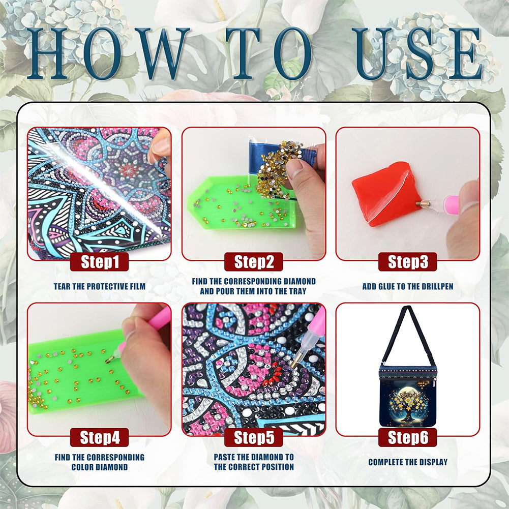 Bucket Calf Diamond Painting Shopping Bag Diamond Art Shoulder Bag Commuting Bag