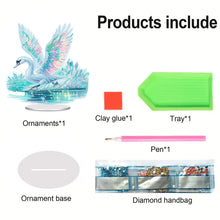 Load image into Gallery viewer, Acrylic Special Shaped Swan Diamond Painting Desktop Decorations for Beginner