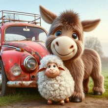 Load image into Gallery viewer, Diamond Painting - Full Square - Truck donkey (30*30CM)