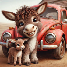 Load image into Gallery viewer, Diamond Painting - Full Square - Truck donkey (30*30CM)