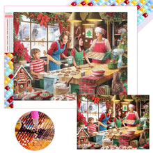 Load image into Gallery viewer, Diamond Painting - Full Square - Christmas family baking (40*30CM)