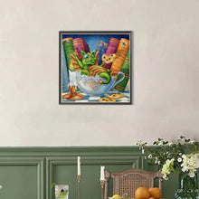 Load image into Gallery viewer, AB Diamond Painting - Full Round - Bathing little green dragon (40*40CM)