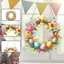 Load image into Gallery viewer, Acrylic Special Shape Easter Garland DIY Diamond Art Pendant Kit for Wall Window