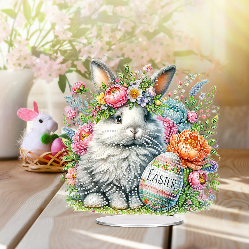 Acrylic Special Shape Easter Cake Desktop Diamond Art Kits for Home Office Decor