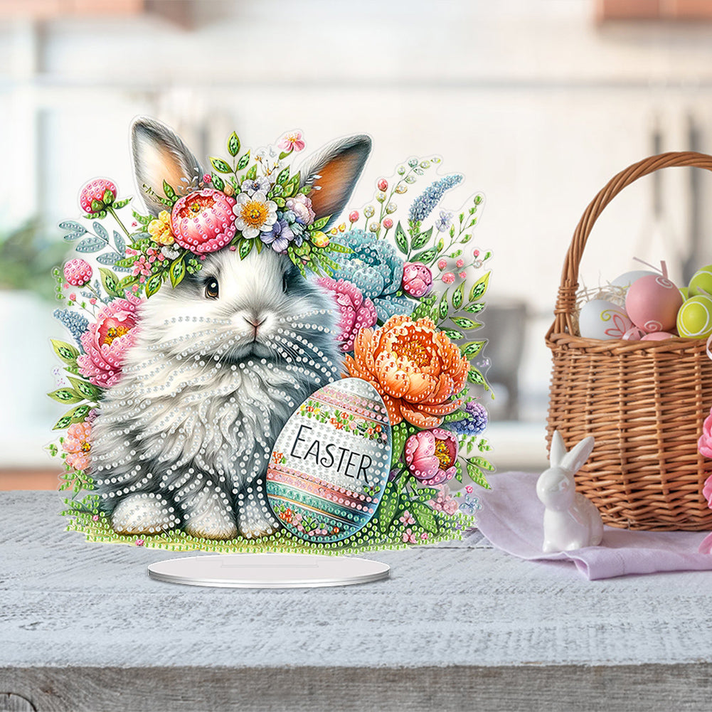 Acrylic Special Shape Easter Cake Desktop Diamond Art Kits for Home Office Decor