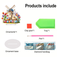 Load image into Gallery viewer, Acrylic Special Shape Easter Cake Desktop Diamond Art Kits for Home Office Decor