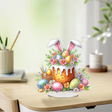 Load image into Gallery viewer, Acrylic Special Shape Easter Cake Desktop Diamond Art Kits for Home Office Decor