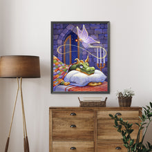Load image into Gallery viewer, AB Diamond Painting - Full Round - Fairy and little green dragon (40*50CM)