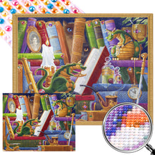 Load image into Gallery viewer, AB Diamond Painting - Full Round - Cooperative little green dragon (50*40CM)