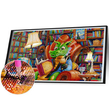 Load image into Gallery viewer, AB Diamond Painting - Full Round - Reading Mr. Green Dragon (40*70CM)