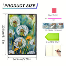 Load image into Gallery viewer, Special Shaped Dandelion 5D DIY Diamond Painting Notebook for Students Adults