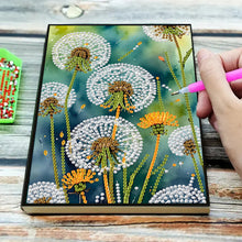 Load image into Gallery viewer, Special Shaped Dandelion 5D DIY Diamond Painting Notebook for Students Adults