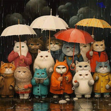 Load image into Gallery viewer, Diamond Painting - Full Square - Cat family (40*40CM)