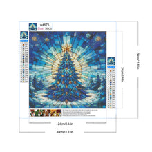 Load image into Gallery viewer, Diamond Painting - Full Round - Glass Art Christmas Tree (30*30CM)