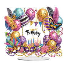 Load image into Gallery viewer, Acrylic Special Shape Carnival Happy Birthday Diamond Painting Desktop Ornaments