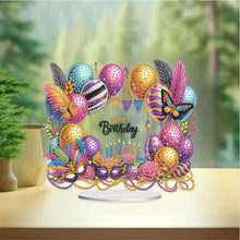 Load image into Gallery viewer, Acrylic Special Shape Carnival Happy Birthday Diamond Painting Desktop Ornaments