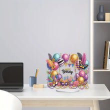 Load image into Gallery viewer, Acrylic Special Shape Carnival Happy Birthday Diamond Painting Desktop Ornaments