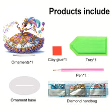 Load image into Gallery viewer, Acrylic Special Shape Carnival Dancing Girl Diamond Painting Desktop Ornaments