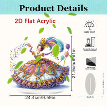 Load image into Gallery viewer, Acrylic Special Shape Carnival Dancing Girl Diamond Painting Desktop Ornaments