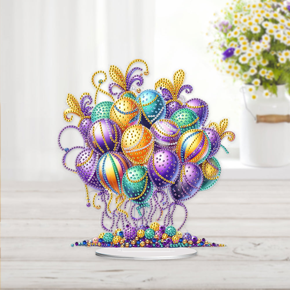 Acrylic Special Shape Carnival Balloons Diamond Painting Desktop Ornaments
