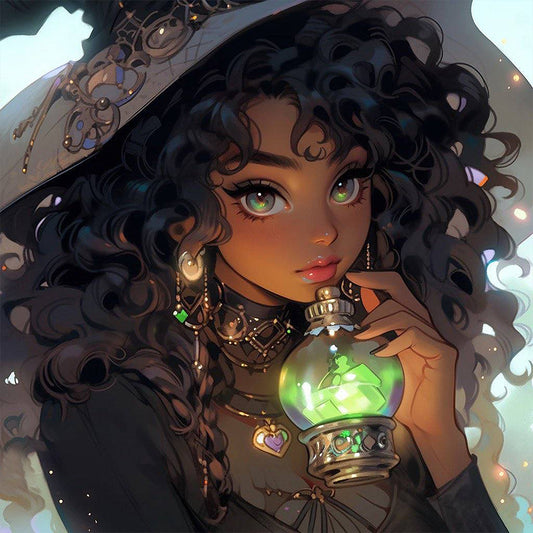 AB Diamond Painting - Full Round - Mysterious Witch (40*40CM)