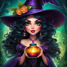 Load image into Gallery viewer, AB Diamond Painting - Full Round - Mysterious Witch (40*40CM)