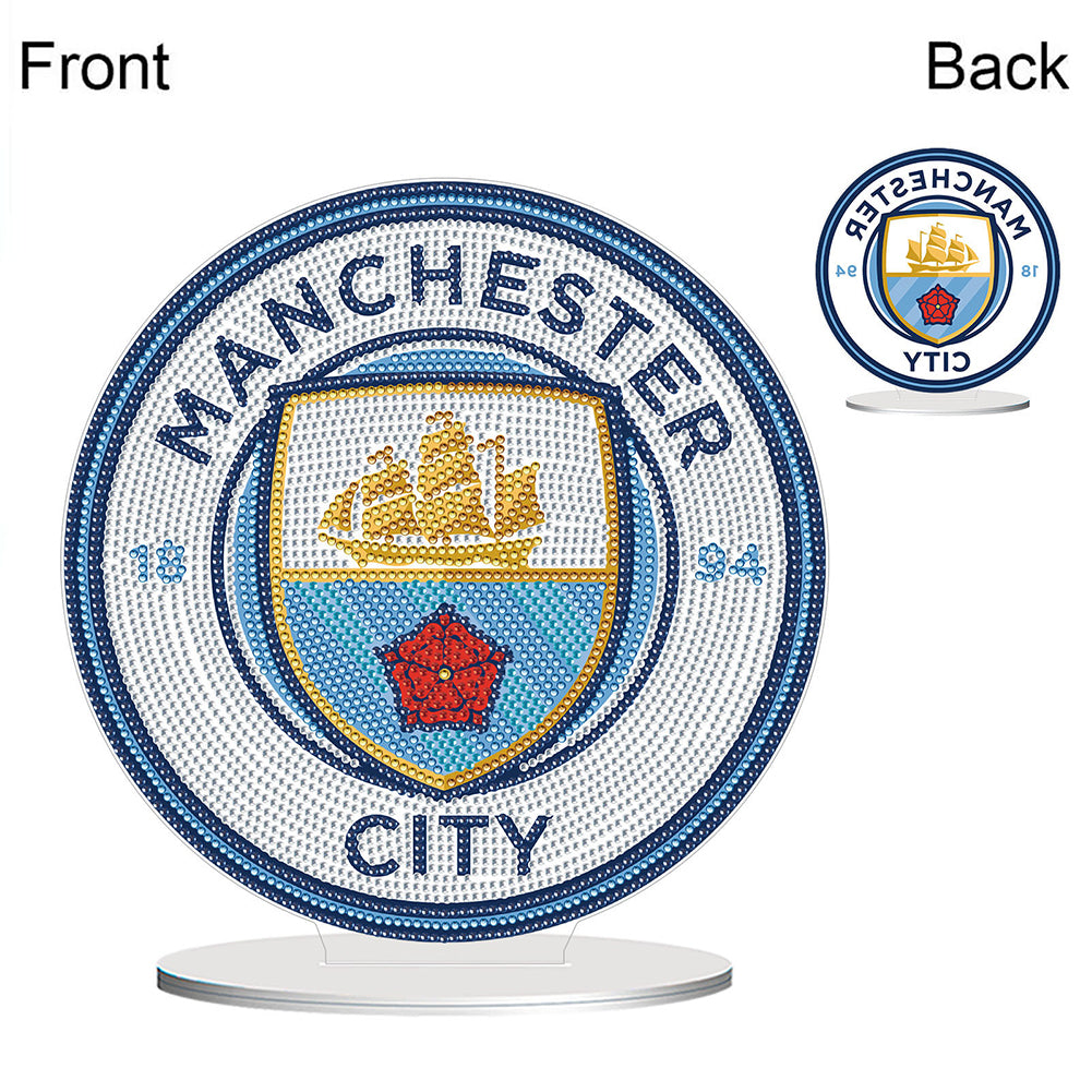 Acrylic Special Shape Manchester City Diamond Painting Desktop Ornaments