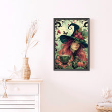 Load image into Gallery viewer, AB Diamond Painting - Full Round - Red-haired Witch (40*60CM)