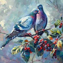 Load image into Gallery viewer, Diamond Painting - Full Round - Double doves (40*40CM)