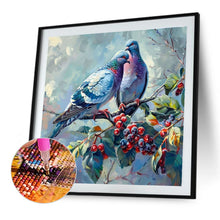 Load image into Gallery viewer, Diamond Painting - Full Round - Double doves (40*40CM)