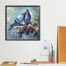 Load image into Gallery viewer, Diamond Painting - Full Round - Double doves (40*40CM)