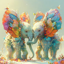Load image into Gallery viewer, Diamond Painting - Full Round - Double elephants (40*40CM)