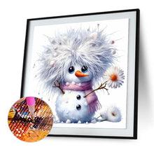 Load image into Gallery viewer, Diamond Painting - Full Round - Winter daisy snowman (30*30CM)
