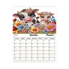 Load image into Gallery viewer, Cow Diamond Painting Magnetic Fridge Calendar To-do List Calendar for Beginners