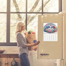 Load image into Gallery viewer, Dolphin Diamond Painting Magnetic Fridge Calendar To-do List Calendar for Adults