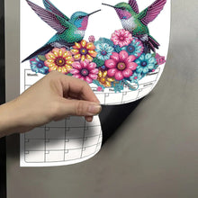 Load image into Gallery viewer, Hummingbird Diamond Painting Magnetic Fridge Calendar To-do List Calendar
