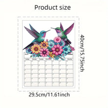 Load image into Gallery viewer, Hummingbird Diamond Painting Magnetic Fridge Calendar To-do List Calendar