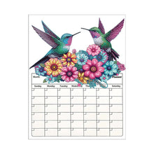 Load image into Gallery viewer, Hummingbird Diamond Painting Magnetic Fridge Calendar To-do List Calendar