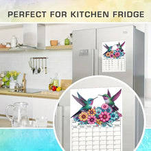 Load image into Gallery viewer, Hummingbird Diamond Painting Magnetic Fridge Calendar To-do List Calendar