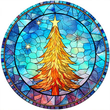 Load image into Gallery viewer, AB Diamond Painting - Full Round - Christmas Tree Glass Art (40*40CM)